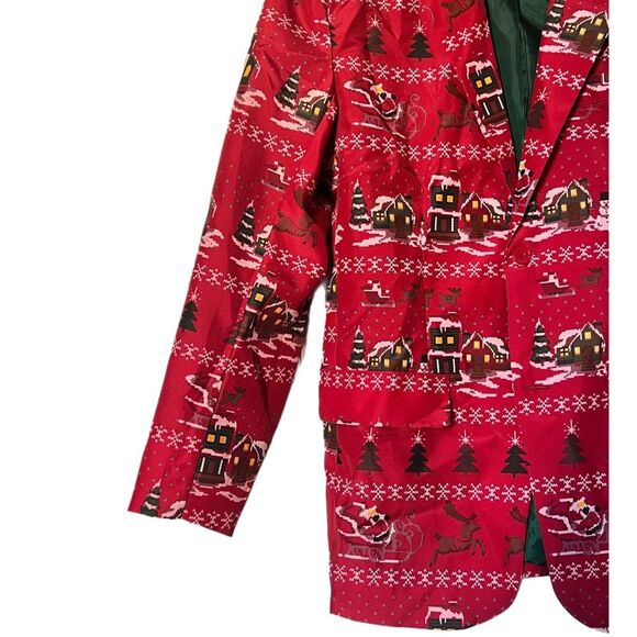 Men's Christmas Blazer Jacket - Ugly Christmas Sweater - Picture 3 of 7